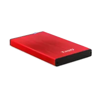 TooQ TQE-2527R Boîtier de disques de stockage Boîtier HDD Noir, Rouge 2.5" - 1