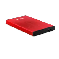 TooQ TQE-2527R Boîtier de disques de stockage Boîtier HDD Noir, Rouge 2.5" - 2