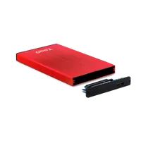 TooQ TQE-2527R Boîtier de disques de stockage Boîtier HDD Noir, Rouge 2.5" - 3