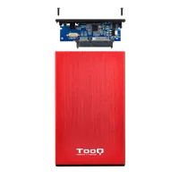 TooQ TQE-2527R Boîtier de disques de stockage Boîtier HDD Noir, Rouge 2.5" - 5