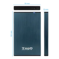 TooQ TQE-2527PB Boîtier de disques de stockage Boîtier HDD Noir, Marine 2.5" - 4