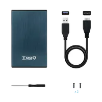TooQ TQE-2527PB Boîtier de disques de stockage Boîtier HDD Noir, Marine 2.5" - 6