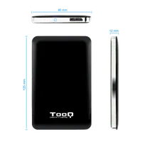 TooQ TQE-2538B Boîtier de disques de stockage Boîtier HDD Noir, Gris 2.5" - 3