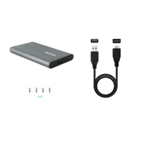 TooQ TQE-2503G Boîtier de disques de stockage Boîtier disque dur/SSD Gris 2.5" - 3