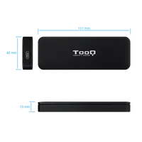 TooQ TQE-2280B Boîtier de disques de stockage Enceinte ssd Noir M.2 - 3