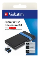 Verbatim Store'N'Go Enclosure Kit Boîtier disque dur/SSD Noir, Bleu 2.5" - 3