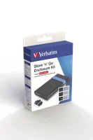 Verbatim Store'N'Go Enclosure Kit Boîtier disque dur/SSD Noir, Bleu 2.5" - 4