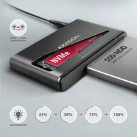 Axagon ADSA-CC USB-C 10Gbps - NVMe M.2 SSD & SATA 2.5/3.5 SSD/HDD CLONE MASTER 2 - Digital/Daten - NVMe USB 3.2 Gen 2 (3.1 Gen 2) Type-C Noir - 4