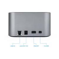 TooQ TQDS-805G Station d'accueil de disques de stockage USB 3.2 Gen 1 (3.1 Gen 1) Type-B Aluminium - 3