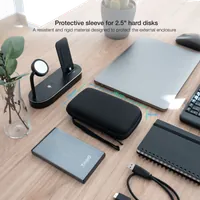 TooQ TQBC-E2503B Housse de disques de stockage Noir - 2