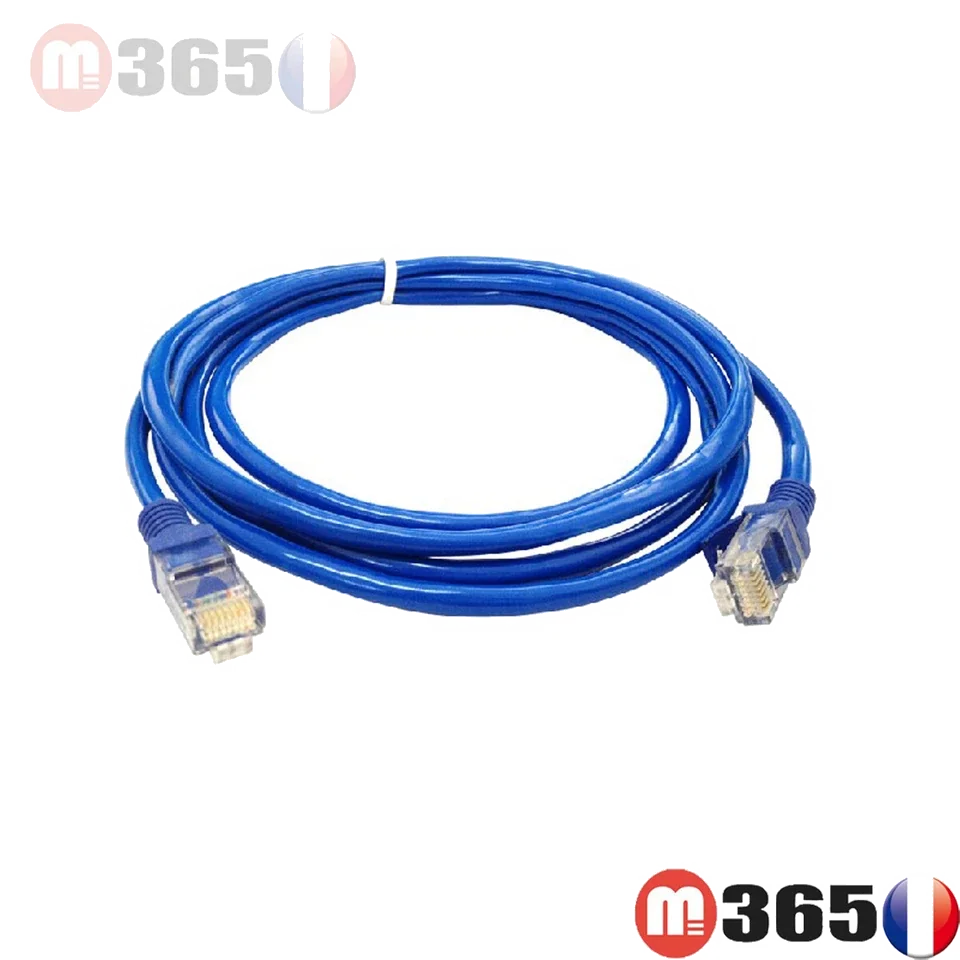 Câble/Cordon réseau RJ45 Catégorie 6 FTP (F/UTP) Droit 25cm (Bleu)