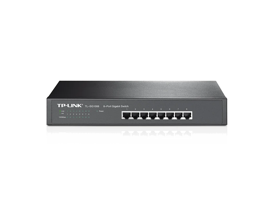 TP-Link TL-SG1008 Non-géré Gigabit Ethernet (10/100/1000) 1U Noir