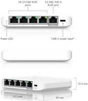 Switch réseau ethernet 2,5Gbps UbiQuiti UniFi Flex Mini 2.5G - 5 ports + PoE