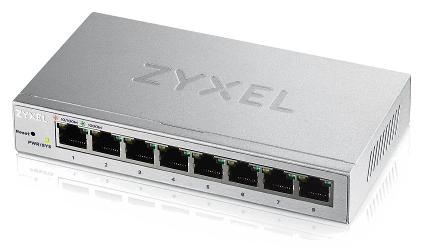 Zyxel GS1200-8 Géré Gigabit Ethernet (10/100/1000) Argent