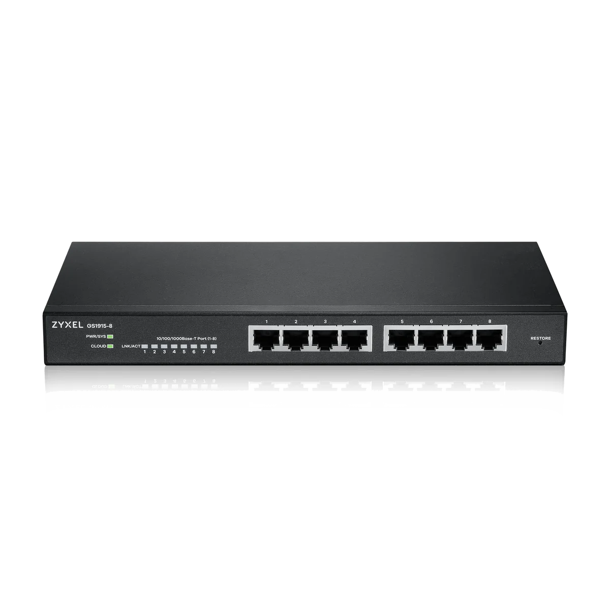 Zyxel GS1915-8 Géré L2 Gigabit Ethernet (10/100/1000) Noir
