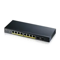 Zyxel GS1900-10HP Géré L2 Gigabit Ethernet (10/100/1000) Connexion Ethernet, supportant l'alimentation via ce port (PoE) Noir