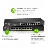 Zyxel GS1915-8EP Géré L2 Gigabit Ethernet (10/100/1000) Connexion Ethernet, supportant l'alimentation via ce port (PoE) Noir - 2