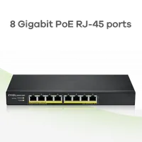 Zyxel GS1915-8EP Géré L2 Gigabit Ethernet (10/100/1000) Connexion Ethernet, supportant l'alimentation via ce port (PoE) Noir - 6