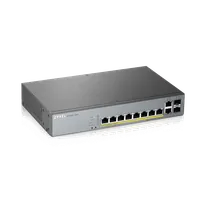 Zyxel GS1350-12HP-EU0101F commutateur réseau Géré L2 Gigabit Ethernet (10/100/1000) Connexion Ethernet, supportant l'alimentation via ce port (PoE) Gris