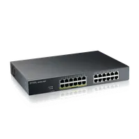 Zyxel GS1915-24EP Géré L2 Gigabit Ethernet (10/100/1000) Connexion Ethernet, supportant l'alimentation via ce port (PoE) 1U Noir