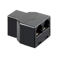 Prise Gigogne RJ11 Goobay (Noir)