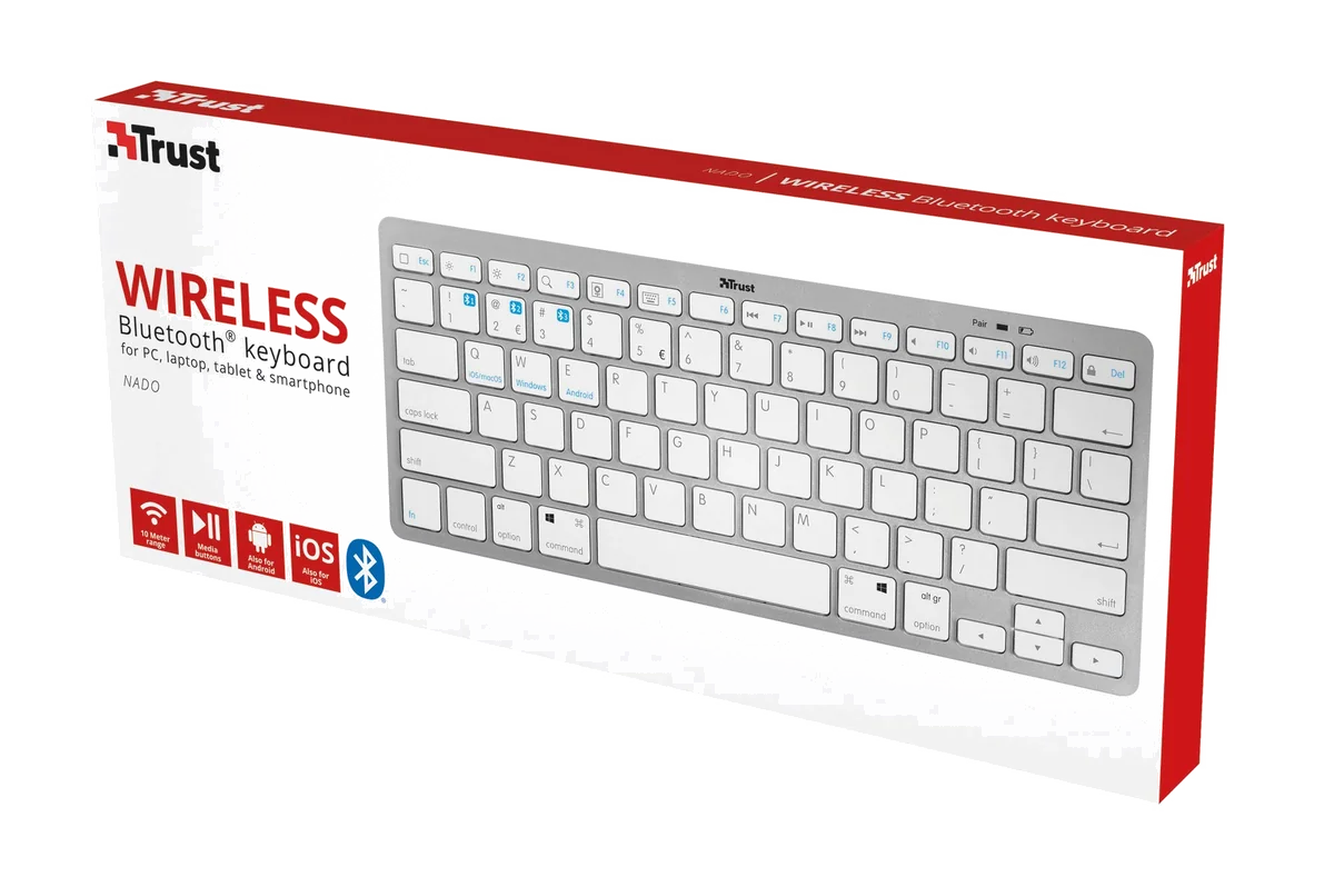 Clavier sans fil Bluetooth Trust Nado II (Noir)