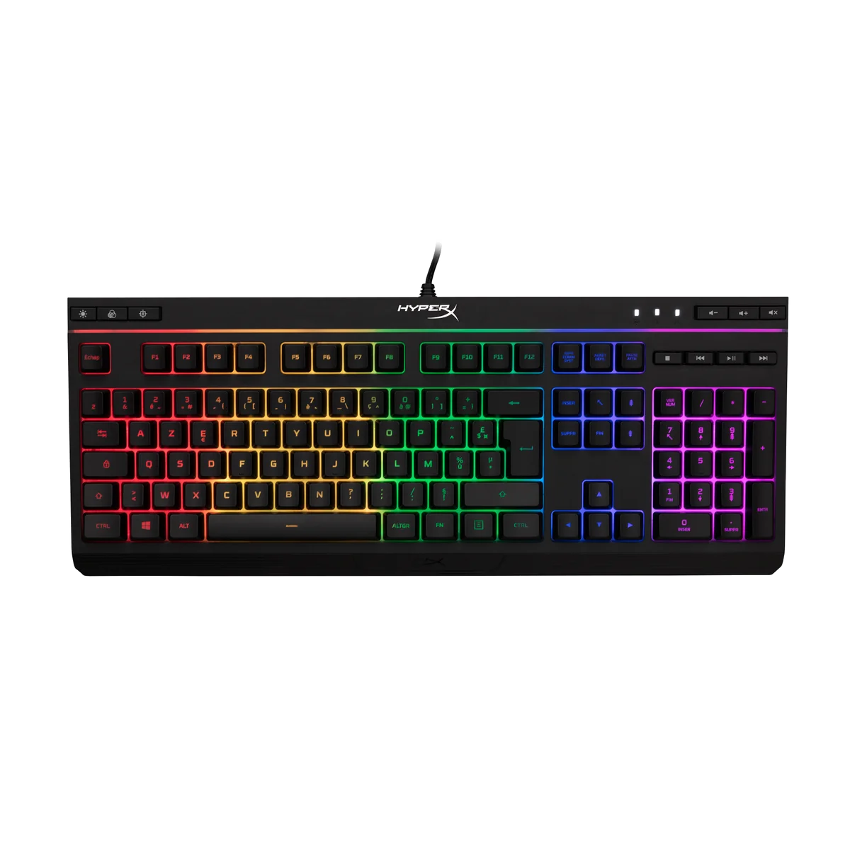 RGB hyperX core en alliage - Clavier de jeu (disposition FR)