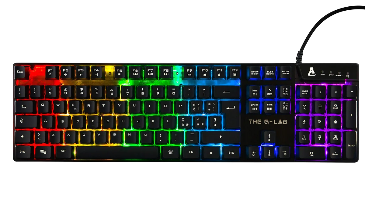 Clavier Gamer The G-Lab Keyz Hydrogen GRB RGB (Noir)