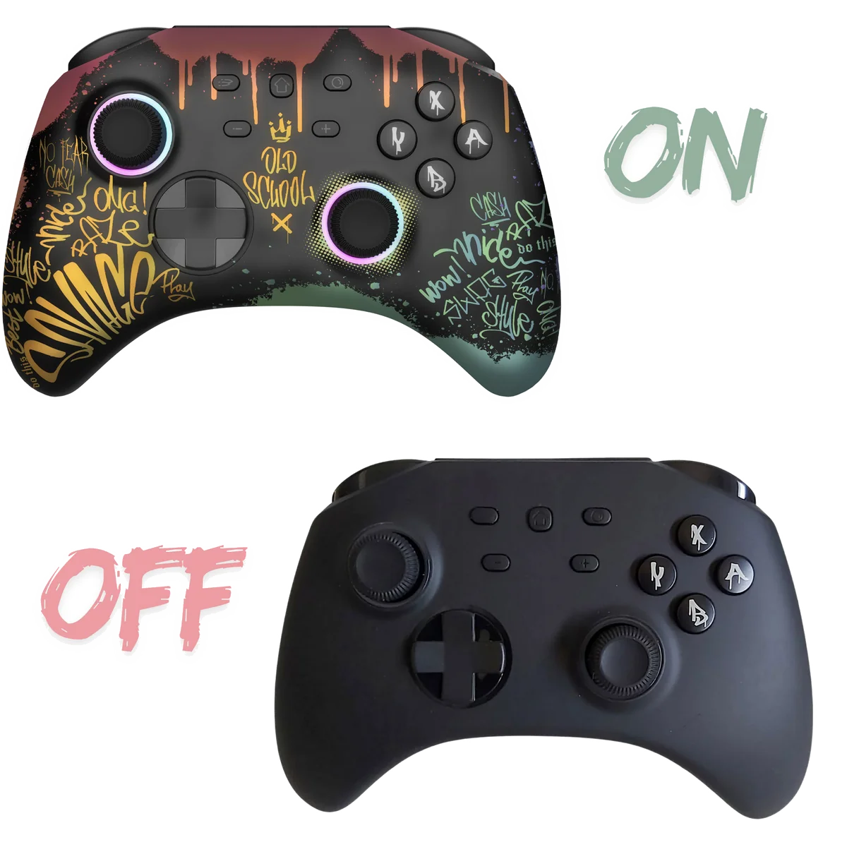 Manette de jeu sans fil RGB Freaks and Geeks Old School pour Nintendo Switch/PC
