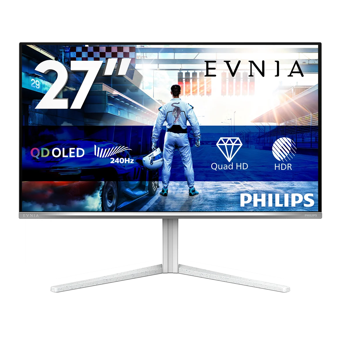 Philips Evnia 6000 27M2N6501L/00 écran plat de PC 67,3 cm (26.5") 2560 x 1440 pixels Quad HD QD-OLED Blanc