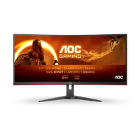 AOC G2 CU34G2XE/BK écran plat de PC 86,4 cm (34") 3440 x 1440 pixels Wide Quad HD LCD Noir, Rouge - 1