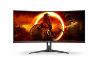 AOC G2 CU34G2XE/BK écran plat de PC 86,4 cm (34") 3440 x 1440 pixels Wide Quad HD LCD Noir, Rouge - 2