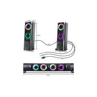 Enceintes 2en1 Advance SoundPhonic 2.0 RGB (Noir)