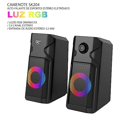 Enceintes Havit SK208 Pro RGB Illuminated (Noir)