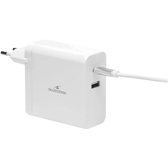 Chargeur secteur Bluestock GaN 1x USB-A + 1x USB-C 30W (Blanc)