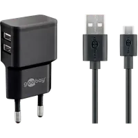 Chargeur secteur Goobay 2x ports USB-A 12W (Blanc) - 2