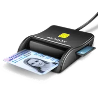 Axagon CRE-SM3SD USB Smart card & SD/microSD/SIM Flat lecteur de cartes à puce Intérieure USB 2.0 Noir