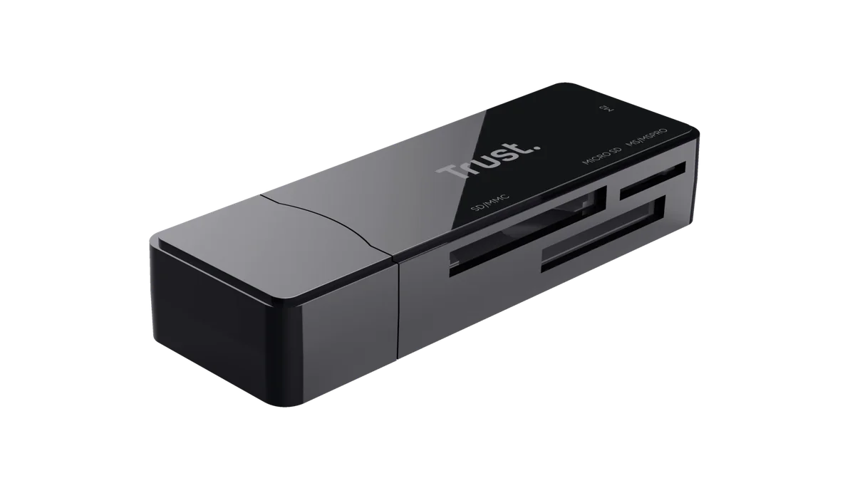 Trust NANGA lecteur de carte mémoire USB 3.2 Gen 1 (3.1 Gen 1) Type-A Noir