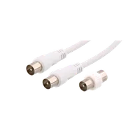 Adaptateur T'nB Coaxial 9.5mm vers 9mm F/F (Blanc)