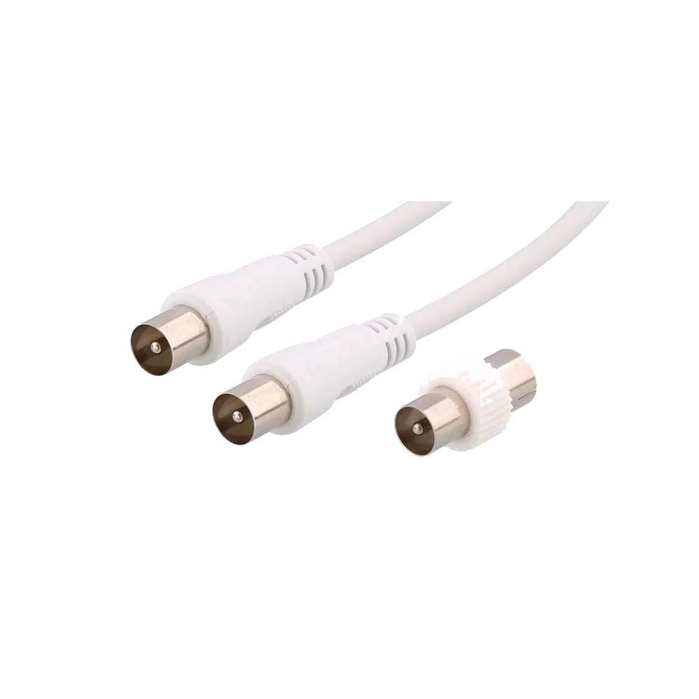Adaptateur T'nB Coaxial 9.5mm vers 9mm F/F (Blanc)