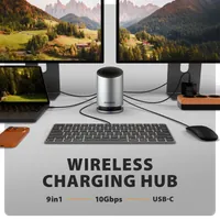 Axagon HMC-WL9 station d'accueil Avec fil USB 3.2 Gen 2 (3.1 Gen 2) Type-C Gris - 2