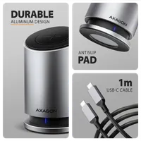 Axagon HMC-WL9 station d'accueil Avec fil USB 3.2 Gen 2 (3.1 Gen 2) Type-C Gris - 6