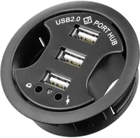 Hub USB 2.0 encastrable Goobay - 3 ports - 1