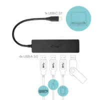 i-tec Advance USB-C Slim Passive HUB 4 Port - 3