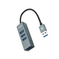 Nanocable 10.16.4402 hub & concentrateur USB 3.2 Gen 1 (3.1 Gen 1) Type-A Gris - 1