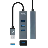 Nanocable 10.16.4402 hub & concentrateur USB 3.2 Gen 1 (3.1 Gen 1) Type-A Gris - 3