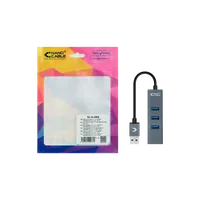 Nanocable 10.16.4402 hub & concentrateur USB 3.2 Gen 1 (3.1 Gen 1) Type-A Gris - 4