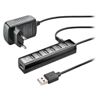 NGS IHUB7 TINY USB 2.0 480 Mbit/s Noir