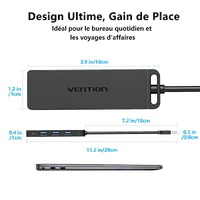 Hub USB 3.0 Vention - 4 ports 0.5m (Noir)