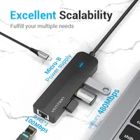 Hub USB 3.0 Vention - 4 ports 0.5m (Noir) - 3